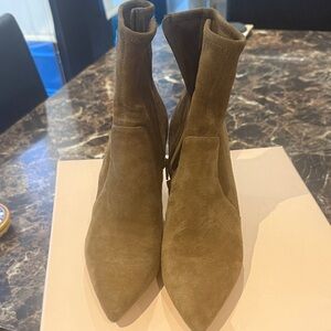 Loeffler Randall Isla Brown Suede Ankle Boots